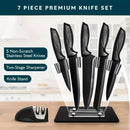 SharpSlice 7-Piece Knife Set - Black