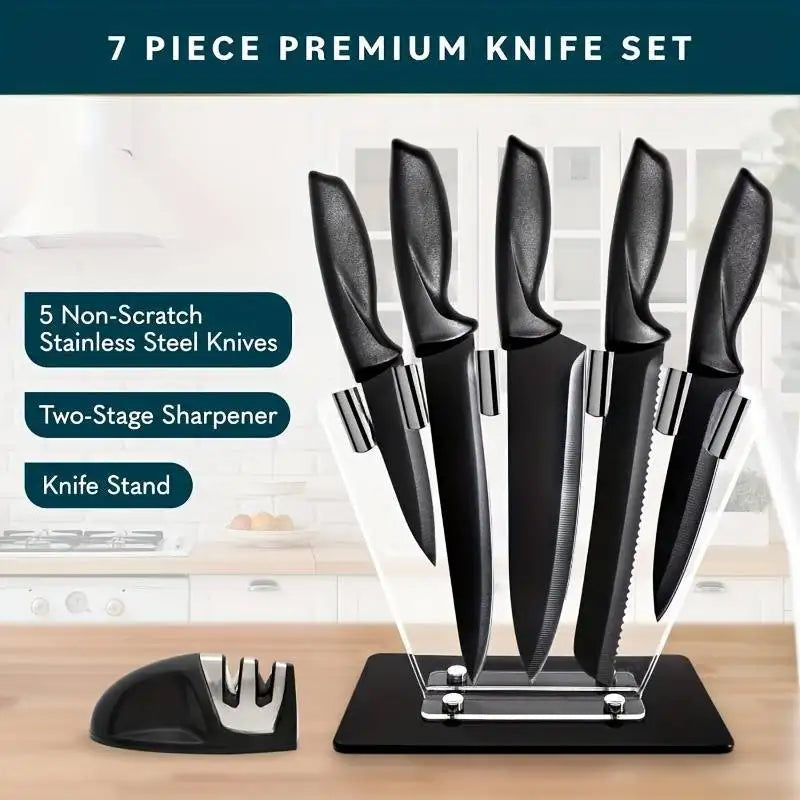 Sharpslice 7-Piece Knife Set Northern Mariana Acrylic Stand So Sharp