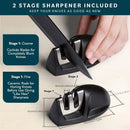 SharpSlice 7-Piece Knife Set - Black