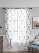 Clearance_Sheer Curtains White Korean Simple Mesh Veil for Living room Bedroom_Continuous updates