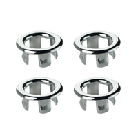 Four chrome hollow rings.