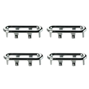 Four chrome oval trim pieces.
