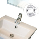 Chrome overflow ring.