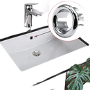 Chrome overflow ring.