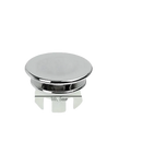 Chrome sink stopper with dimensions.