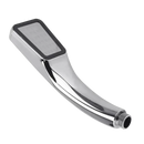 Chrome square shower head.