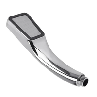 Chrome square shower head.