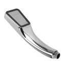 Chrome square shower head.