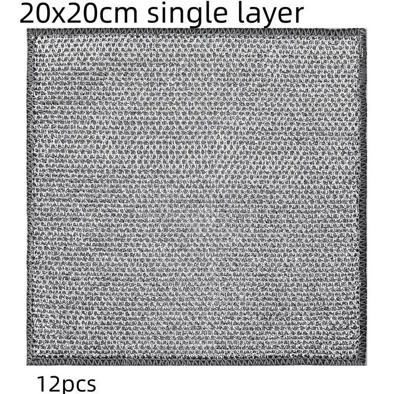 CleanWires Kitchen Cloth - Silver cloth / 20x20cm single layer / 12PCS