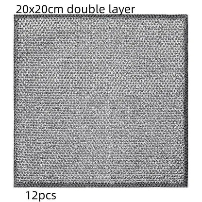 CleanWires Kitchen Cloth - Silver cloth / 20x20cm double layer / 12PCS
