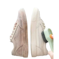 Before-and-after shoe cleaning.