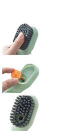 Laundry brush with liquid dispenser.
