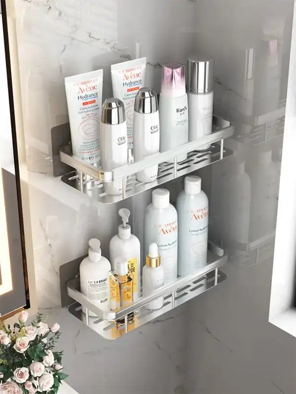 Bathroom Shelf Bathroom Towel Rack Shelves Wall Shower Shampoo Rack No Drill Shelf Bathroom Tripod Storage Rack