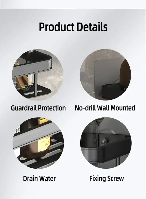 Bathroom Shelf Bathroom Towel Rack Shelves Wall Shower Shampoo Rack No Drill Shelf Bathroom Tripod Storage Rack