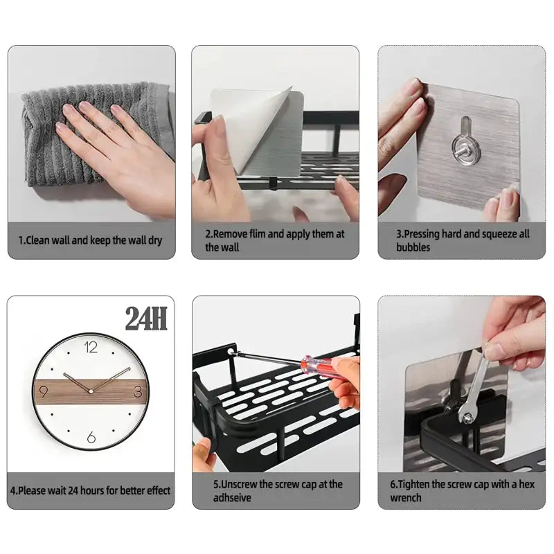 Bathroom Shelf Bathroom Towel Rack Shelves Wall Shower Shampoo Rack No Drill Shelf Bathroom Tripod Storage Rack