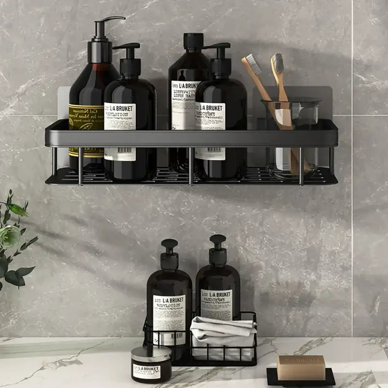 Bathroom Shelf Bathroom Towel Rack Shelves Wall Shower Shampoo Rack No Drill Shelf Bathroom Tripod Storage Rack