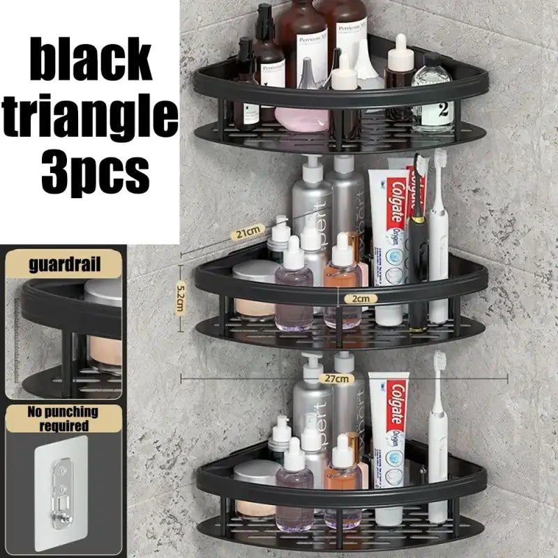 Bathroom Shelf Bathroom Towel Rack Shelves Wall Shower Shampoo Rack No Drill Shelf Bathroom Tripod Storage Rack