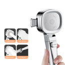 Chrome shower head with multiple spray modes.