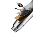 Layered metal shower head.