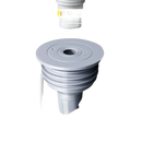 Gray drain insert with size specifications.