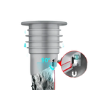 Drainage device with magnetic rebound.