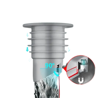 Drainage device with magnetic rebound.
