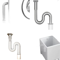 Flexible corrugated drain pipes.