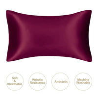JuwenSilk silky stain pillowcase silky pillowcase natural silk pillowcase mulberry silk pillow case standard queen k