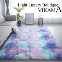 VIKAMA Gradient Soft Silk Wool Children’s Room Decorative Carpet Bedroom Living Room Decorative Not Easy to Fall