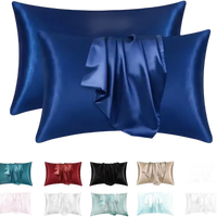 Satin pillowcases in various colors.