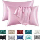 Satin pillowcases in various colors.