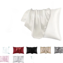 Silk pillowcases in various colors.