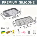 Silicone Faucet Mat Kitchen Sink Tray Soap Dispenser Sponge Drain Pad Sink SplashDrying Mat Countertop Storage Tray