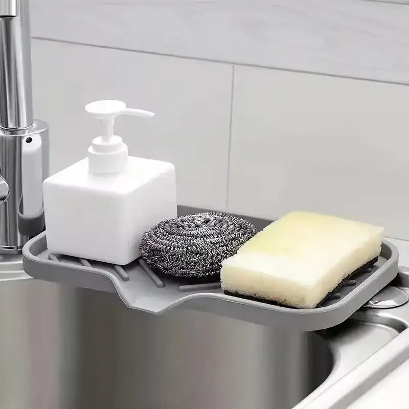 SinkMate: Silicone Sink Tray with Soap Dispenser