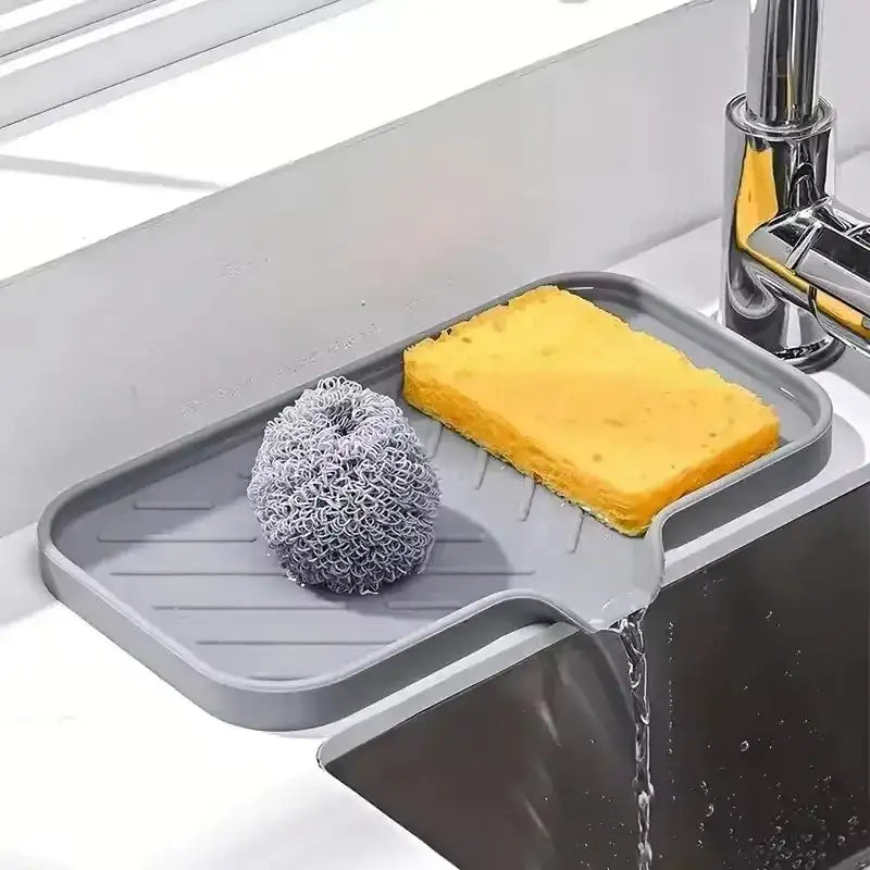 SinkMate: Silicone Sink Tray with Soap Dispenser