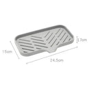 Silicone Faucet Mat Kitchen Sink Tray Soap Dispenser Sponge Drain Pad Sink SplashDrying Mat Countertop Storage Tray