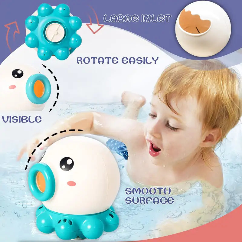 OctoSpray™ Fun Fountain for Tiny Tots! 🐙💦 - Purple