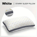 Full Sky Star Embroidered Fiber Pillow Core for Neck Protection Quick Rebound Not Easy to Deform Not Collapsing