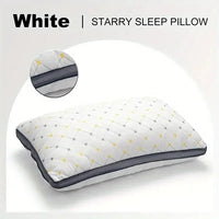 Full Sky Star Embroidered Fiber Pillow Core for Neck Protection Quick Rebound Not Easy to Deform Not Collapsing