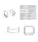 WIFI/Zigbee curtain module with dimensions and specifications.