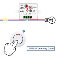 Smart RF433 Remote Light Switch Panel - 10A Relay