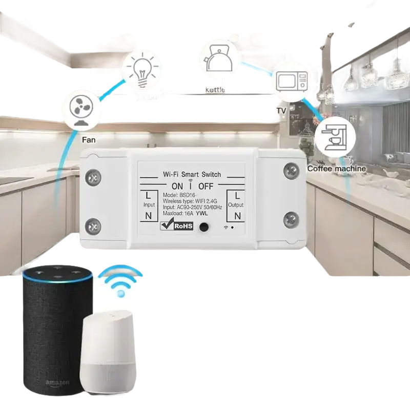 Smartlink 16a Wifi Switch showing trendy smart home automation relay breaker