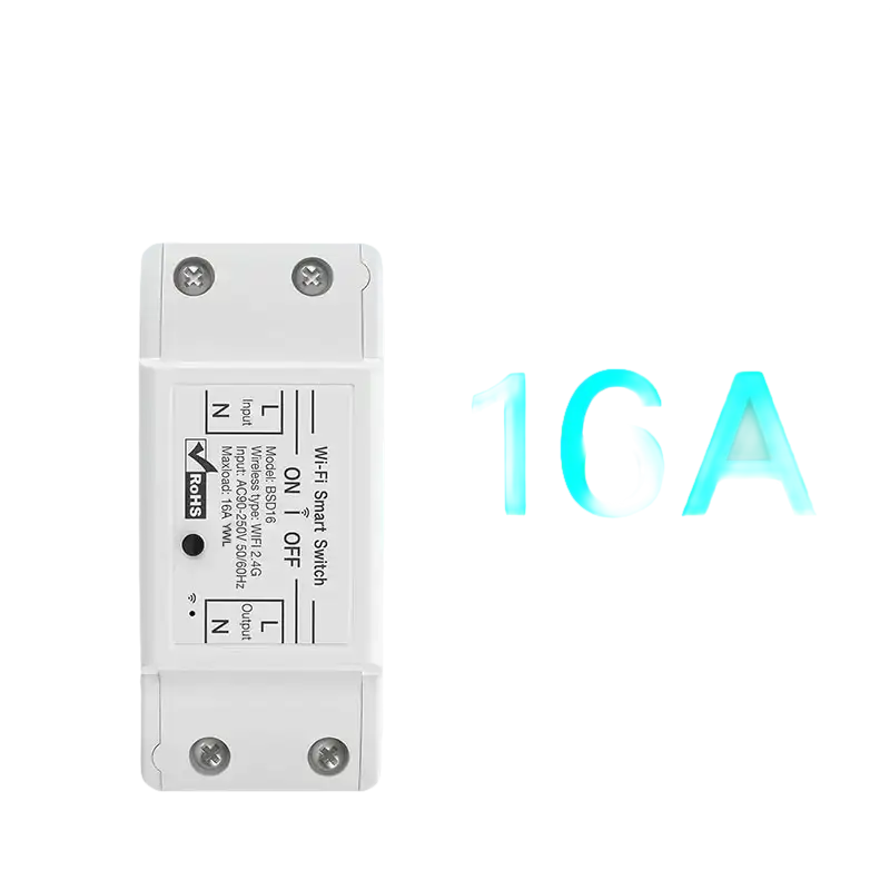 White Wi-Fi smart switch for smartlink 16a wifi relay breaker remote control