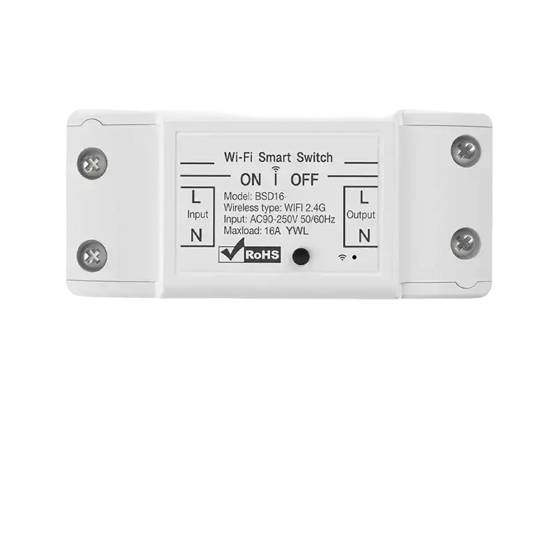White Smartlink 16a Wifi relay breaker switch with remote control for smart lighting
