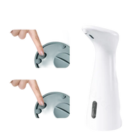 Automatic soap dispenser with button operation.