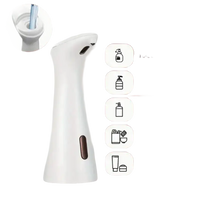 Automatic soap dispenser with multiple liquid options.