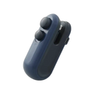 Blue and gray handheld game controller.