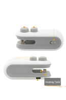 White and gray handheld bag sealer.
