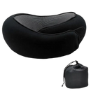 Black Snailrest Memory Foam Travel Neck Pillow with Carrying Bag for comfy trips