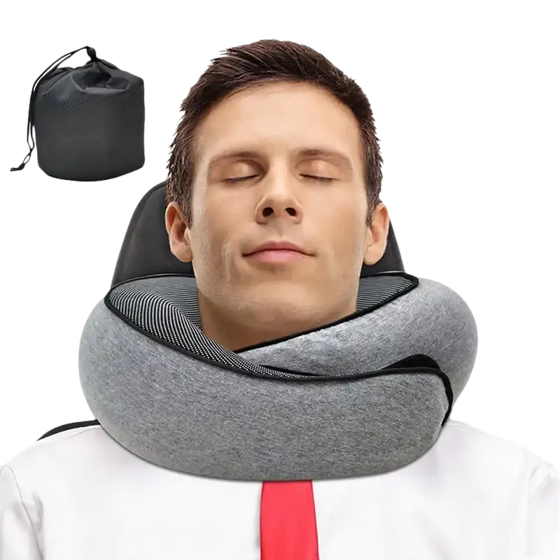 Snailrest Memory Foam Travel Neck Pillow for Cozy Road Trips
